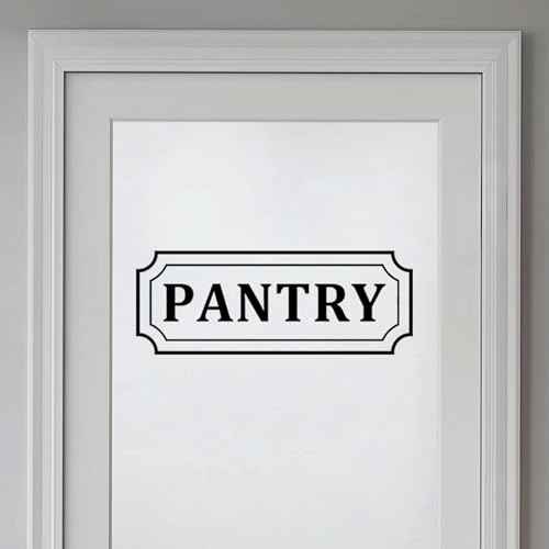 Pantry Door Decal ? Black Vinyl Sticker for Glass Pantry Door Organization, Farmhouse Kitchen Decor Pantry Sign, 10 x 3.75 Inch