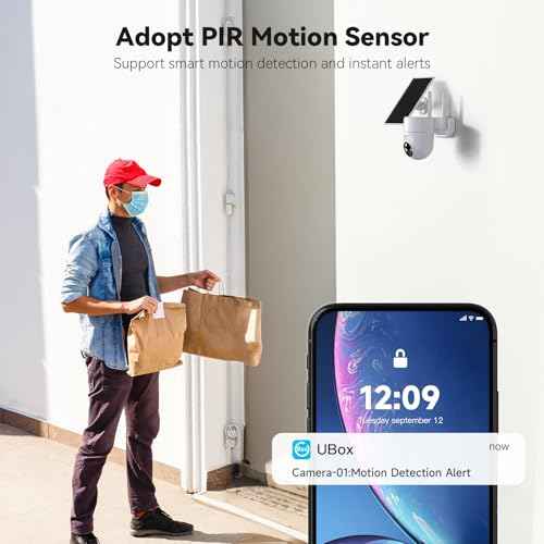 Solar Camera Outdoor Wireless, 2K Color Night Vision, Security Cameras Wireless Outdoor with 360¡ÆView, Battery Powered, 2.4GHz WiFi, Instant Alerts, IP65