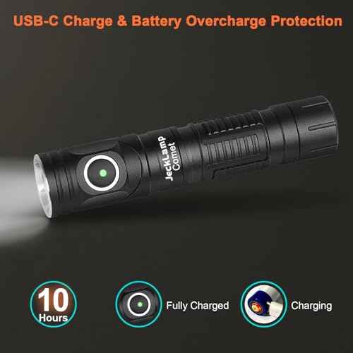 90 Degree EDC Flashlight, 1200 High Lumens Magnetic Flashlight with Clip, 6 Modes Rechargeable Led Headlamp, Pocket Tactical Flashlight for Working, Camping£¨Battery Included£©