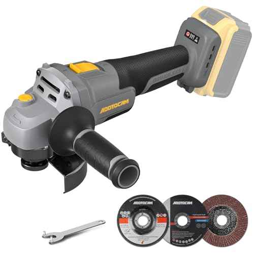 Angle Grinder, 20V Brushless Cordless, 4-1/2 Inch, Compatible with Dewalt Battery (No Battery), with Metal Grinding Wheel, for Cutting, Grinding, Polishing, Carving