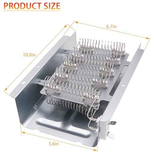 Dryer Heating Element Kit Compatible With May-tag MED5740TQ0 MED4500MW0 MED5600TQ0 MED5700TQ0 MED5640TQ0 MED5570TQ0 MED5770TQ0 MED5800TW0 MED5820TW0 MED5840TW0 MED5870TW0 MED5620TQ0 MED5630TQ0