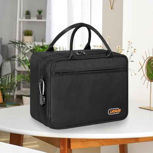 Lockable Toy Storage Organizer Case for Women and Men, Lock Box Travel Bag, Reusable Toy Organizer Case, Double Layer