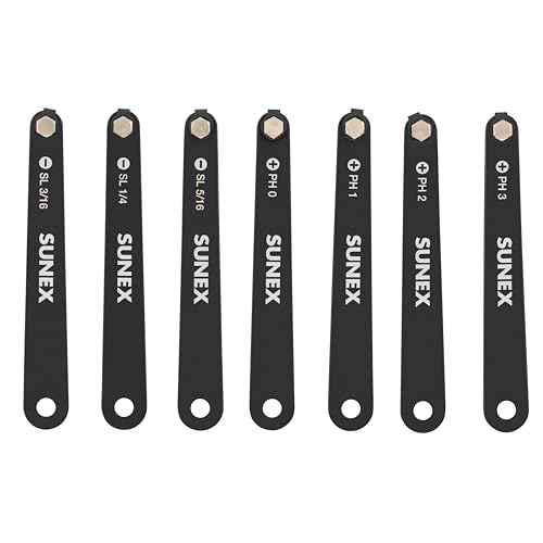 Sunex Tools SXLPSD7 Low Profile Diamond Coated Phillips¢ç & Slotted Screwdriver Set in EVA Foam, 7-Piece