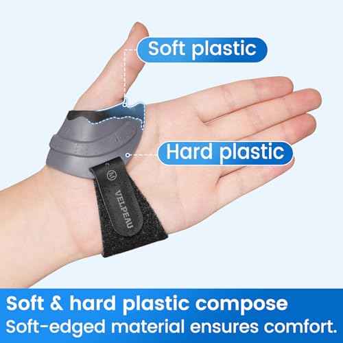 Velpeau CMC Thumb Brace for Osteoarthritis - with Shape-memory Restriction Splint, CMC Joint Stabilizer, Basal Thumb Arthritis Pain Relief and Support for Women and Men (Black, Left Hand, Medium)