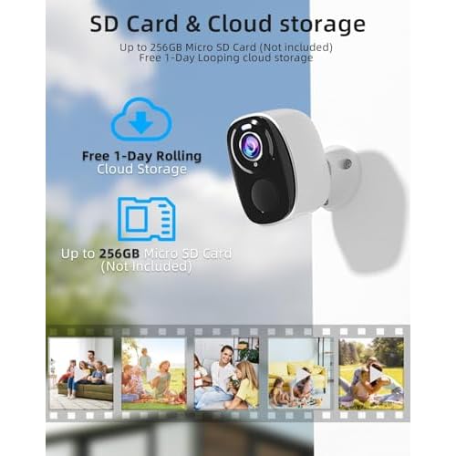 ELECCTV 5G/2.4G WiFi Security Cameras Wireless Outdoor, 2K Battery Powered WiFi Cameras with AI Motion Detection Spotlight Siren,Color Night Vision, 2-Way Talk, IP65, Cloud/SD Storage, Works w/Alexa