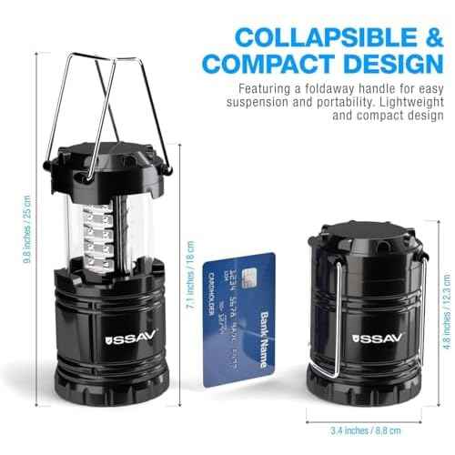 Bright LED Emergency Lantern ? Ideal for Power Outages, Hurricanes & Camping ? Portable, Waterproof & Batteries Included (3 Pack)