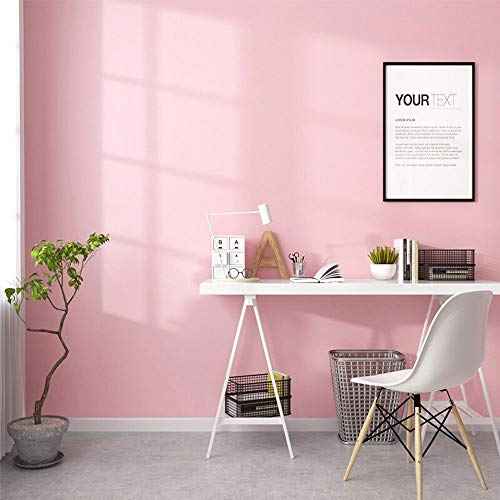 practicalWs Pink Self-Adhesive Wallpaper Film Stick Paper Easy to Apply Peel and Stick Wallpaper Shelf Liner Table and Door Reform Wall Paper