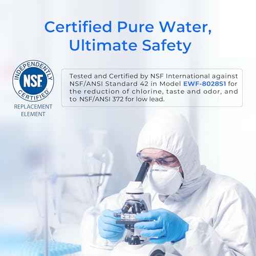 Waterdrop FQK1R, GXULQR Under Sink Replacement Filter, NSF/ANSI 42 372 Certified, Replacement for Hexagonal Head GE SmartWater GXULQR, GXULQK and GXK140TNN, 2K Gallons, 2 Filters