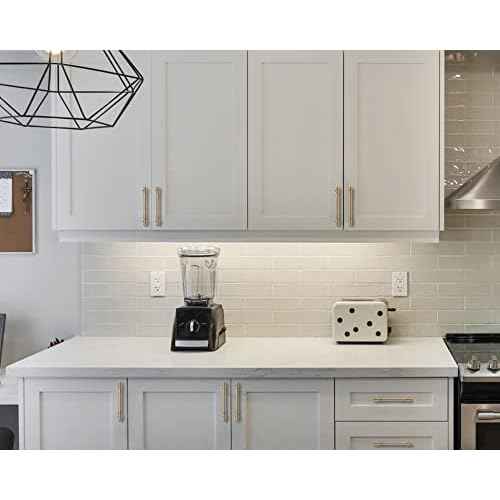 Amerdeco 10 Pack Champagne Bronze Cabinet Pulls 6.3 Inch(160mm) Hole Center Cabinet Hardware Kitchen Cabinet Handles for Bathroom Drawer Pulls Dresser Pulls ZH0014