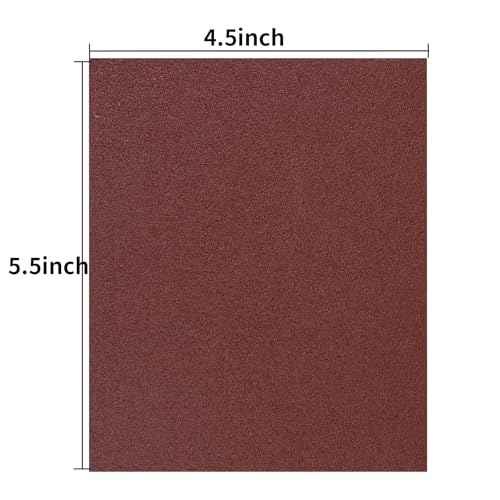 1/4 Sheet Sandpaper 5.5" x 4.5" Hook and Loop Sandpaper 60 Grit Sandpaper for Palm Sander 30 PCS Aluminum Oxide Sanding Sheets Hand Sanding Blocks for Metal, Woodworking and Polishing (60 grit)
