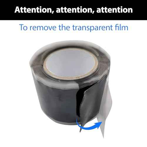 2 Rolls Rescue Tape Self-fusing Silicone Tape 1in(W) x 20ft(L) Waterproof Rubber Tape, Water Hose Leak Seal Pipe Plumbing Hose Repair Tape for Cable Insulating Strech Wrap Seal Black Grip Tape