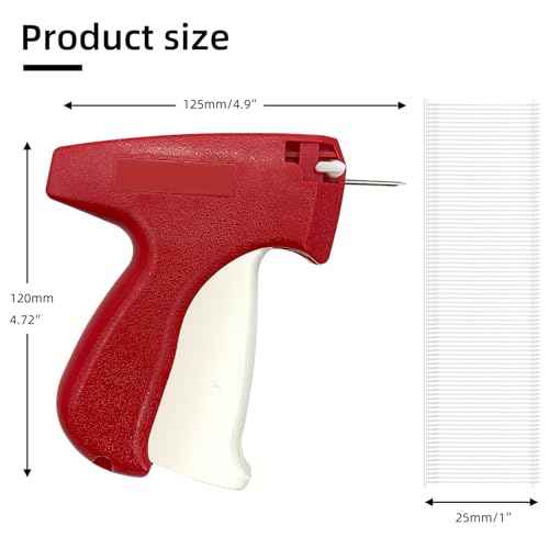 1606pcs Tagging Gun Kit, Tagging Gun for Clothing, Standard Retail Price Tag Attacher Gun Kit for Clothes Labeler with 6 Steel Needles and 1600 1-in Barbs Fasteners (Not Stitch Gun)