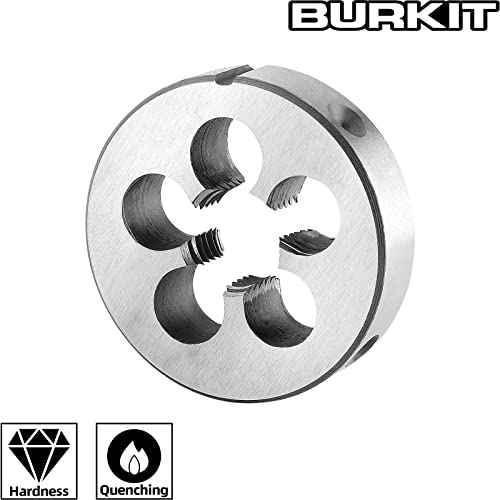 Burkit 5/8"-11 UNC Round Threading Die, 5/8 x 11 UNC Machine Thread Die Right Hand