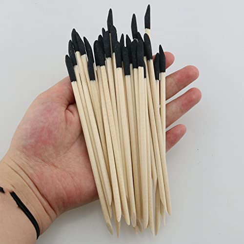 Sanding Sticks DGBRSM 30pcs Black 37mm Matchsticks Double-Side Slanted Sanding Twigs Fine Detailing Sanding Sticks for Plastic Models Wood Hobby