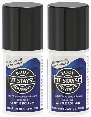 Mojo Compression Socks - It Stays! Roll-On Body Adhesive Glue Applicator for Compression Socks, Stockings, Costumes and Clothing - Made in USA (2 Pack of 2oz)