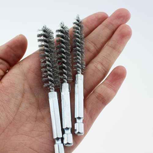 TAODAN 6PCS 304 Stainless Steel Hole Brush Copper Pipe Cleaner Twisted Wire Cleaning Brush Suitable for Drill and Impact Driver and Mould Grinder