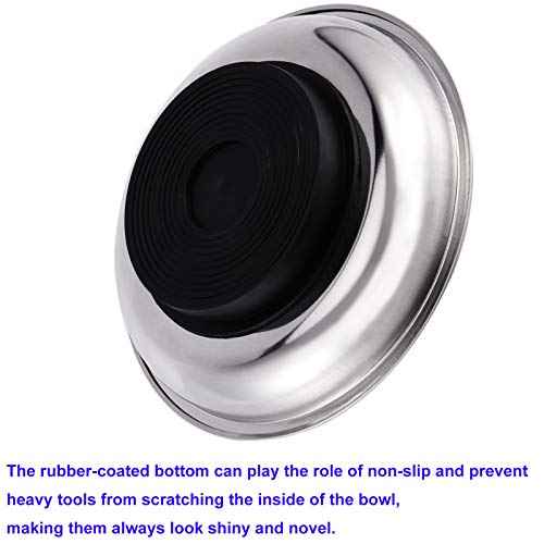 8 PCS Magnetic Bowls 6 Inches, Magnetic Trays Set Round, Stainless Steel Magnetic Parts Tray Set for Bolts, Pins, Screws, Nuts, Small Parts Tools Organization for Workshop, Garage, Craft Room