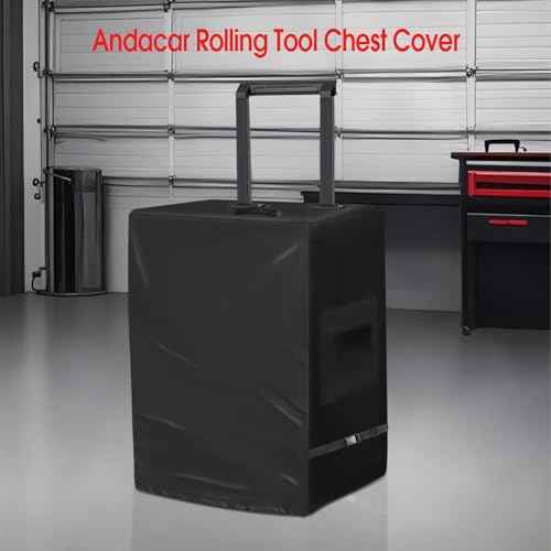 Tool Box Cover for Keter Stack-n-Roll Modular Tools Organizer Stackable 3PC Rolling Tool Box System with Wheels, 600D Waterproof Tool Chest Organizer Cover, Black, Cover Only