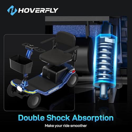 T5 Mobility Scooter, 4-Wheel Mobility Scooter for Adults - 16.8 Miles Range, 5 Mph, Smart Safety Features, Removed Battery, Rotating Swivel Seat, Headlight