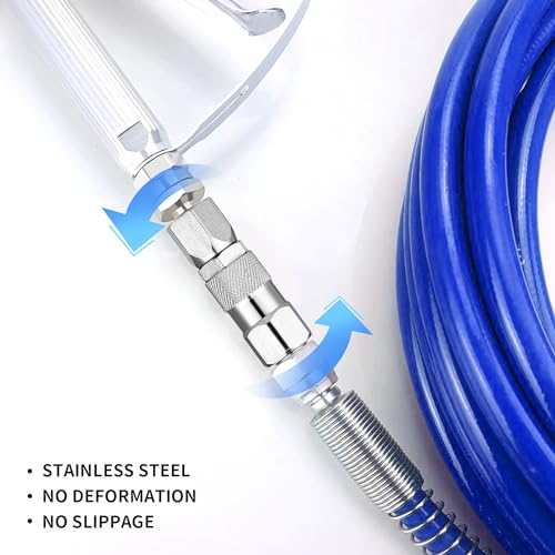 Airless Spray Swivel Connector Stainless Steel 1/4 Inch 360 Degrees Rotate High Pressure Spray Hose Swivel Connector Tips Accessories for Graco Paint Sprayer Hose