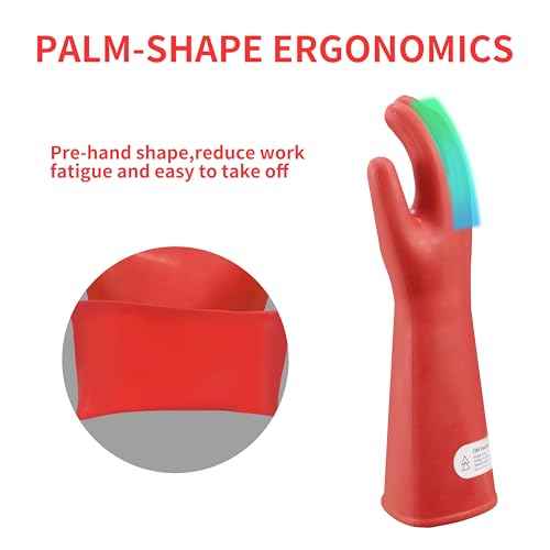 Class 1 Insulated Electrician Gloves - High Voltage Dielectric Electrical Gloves For Electrician,8000V AC