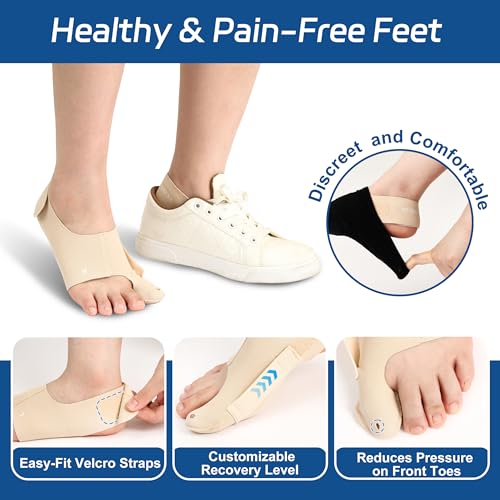 RANDY SUN Bunion Corrector for Big Toe, Toe Corrector for Women & Men, Adjustable Toe Separator Splint for Hallux Valgus Relief - Comfortable & Breathable for Day/Night Support, Large