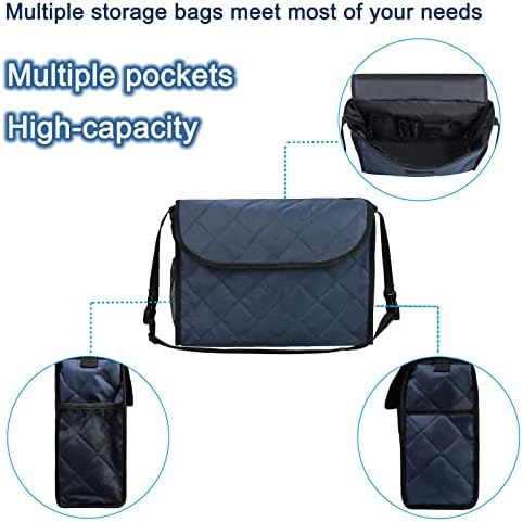 Wheelchair Backpack Bag, Wheelchair Bag,6Colors - Large Tote Accessory to Hang on Back- Lightweight, Wheelchair Storage Organizers for Walkers, Rollators, Scooters (Wine red)