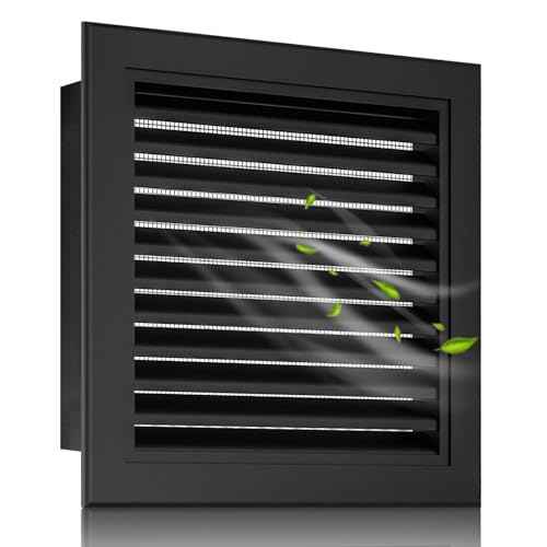 18" x 18" Aluminum Gable Vent with Screen - Stylish Louvered Vents for Effective Attic and Shed Ventilation - Essential Home Improvement, Vent Opening: 16" x 16"