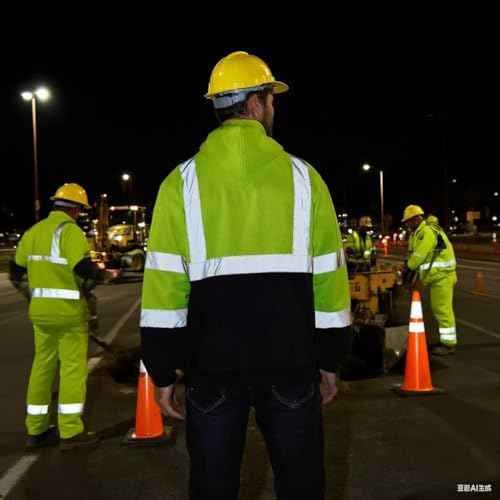 High Visibility Safety Hoodie, Reflective Workwear Sweatshirt, Neon Yellow and Black, Zip-Up