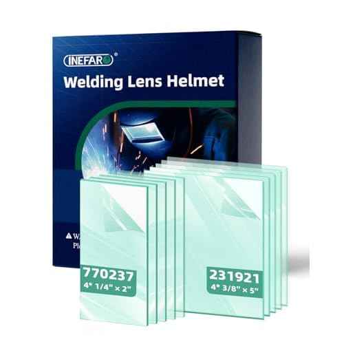 5 per pack - 770237/231921 Inside Lens Cover for Digital Performance Helmets Front Cover Lens for Digital Infinity Series Welding Helmet - High Clarity Replacement Welding Helmet Lens