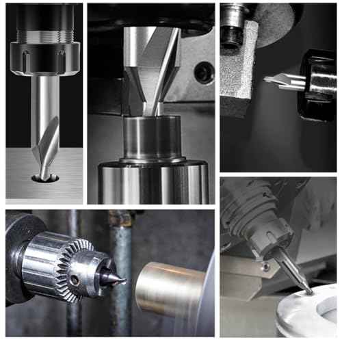 8 PCS Center Drill Bits Set, Countersink Tools for Lathe Metalworking 60 Degree Angle HSS Center Drill Bits for Alloy Steel, Cast Iron, Other Hard Metals (1.0/1.5/2.0/2.5/3.0/4.0/5.0/6.0)