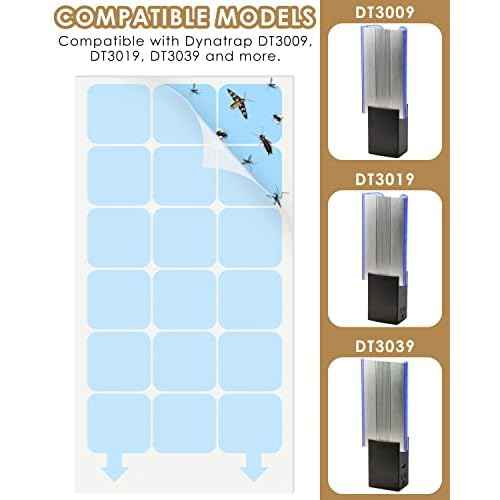 TINDTOP 20 Pack Replacement Glue Boards for Dynatrap DT3009, Indoor Glue Boards Refill Sticky Cards for Dynatrap DT3009 DT3019 DT3039