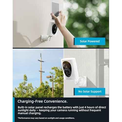 virtavo SolarFlask 2K Solar Security Cameras Wireless Outdoor, Starlight Lens, Color Night Vision, PIR Motion Detection, Battery-Powered, 2-Way Audio, Weatherproof, Cloud/SD Storage, 2.4GHz WiFi