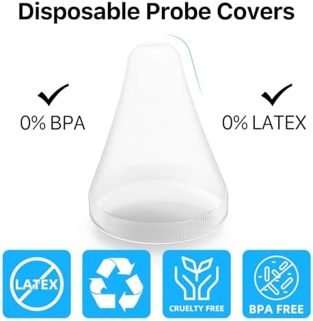 96 Counts Ear Thermometer Probe Covers Refill Caps Lens Filters for Femometer Family 1015 Ear Thermometer, Disposable Covers for Digital Ear Thermometers