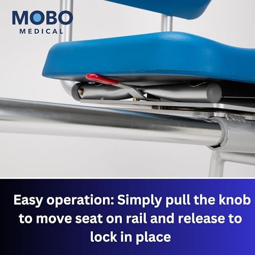 Mobo Sliding Shower Chair, Tub Transfer Bench with Swivel Seat - Adjustable Height, Locking Mechanism - Water Proof, 330 lbs Weight Capacity, Inside Shower for Elderly, Seniors, Handicap