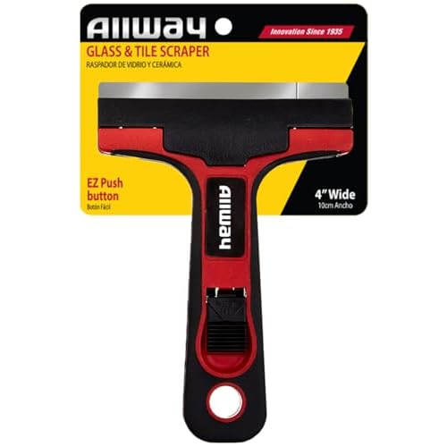 ALLWAY GTS Soft-Grip Glass & Tile Scraper, 4¡È