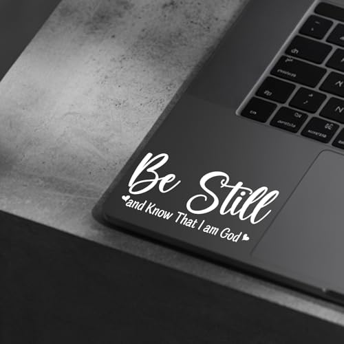 (3 Pcs) Be Still and Know That I Am God Mirror Sticker Inspirational Bible Verse Vinyl Decal for Christian Believers Ideal for Car Rear View Mirror Window Laptop or Motorcycle 4 Inches