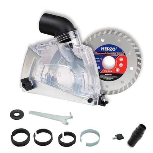 HERZO Cutting Dust Shroud for 5 inch and 4-1/2 inch Angle Grinder
