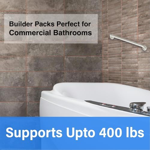 Grab Bar for Bathtub Shower - Stair Bed Toilet Bathroom / Stand Assist & Safety Handrail / 304 Stainless Steel / Smooth Grip / 24"