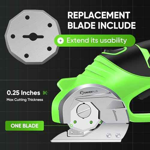 Cordless Electric Scissors, 4V Rechargeable Cardboard Cutter, Cordless Box Cutter, Powerful Cardboard Scissors with Blade, LED Light, Safety Lock for Cutting Fabric Leather