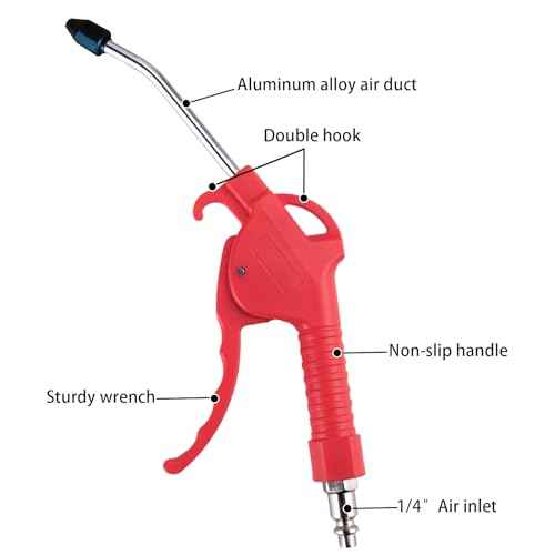 Air Blow Gun, 4" Air Nozzle Blow Gun, Air Compressor Accessories and Dust Removal Cleaning Tool£¨1 Pack£©