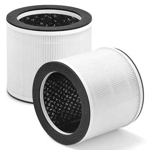 AP-T100FL Filter Replacement Compatible with HoMedics AP-T100 AP-T95 Smart Air Purifier, 3-in-1 True HEPA Activated Carbon Filter, 2-Pack