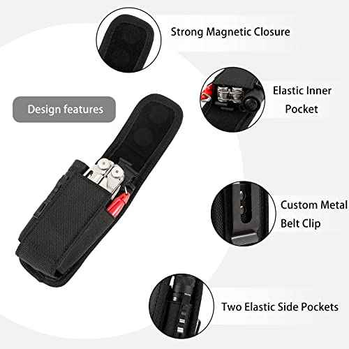Multitool Sheath Belt Holster Tool Pouch for leatherman sheath,Tactical Pocket Knife Holder Organizer, Multitool Pouch Fits Folding Tool, EDC Multi Tool Sheath, Multi-Purpose Belt Clip Tool Holder Bag
