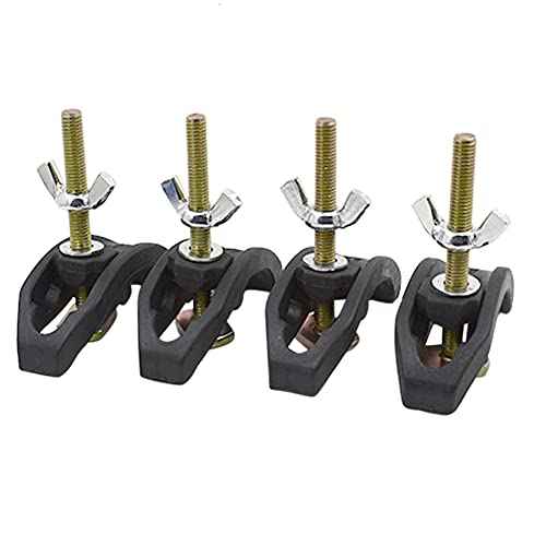 4-Piece Arcuate Press Plate Clamps, T-Track Hold-Down Fixtures, Universal CNC Router & Drill Press Accessories, Heavy Duty Workpiece Holding for Woodworking, Metalworking, and Engraving Machines