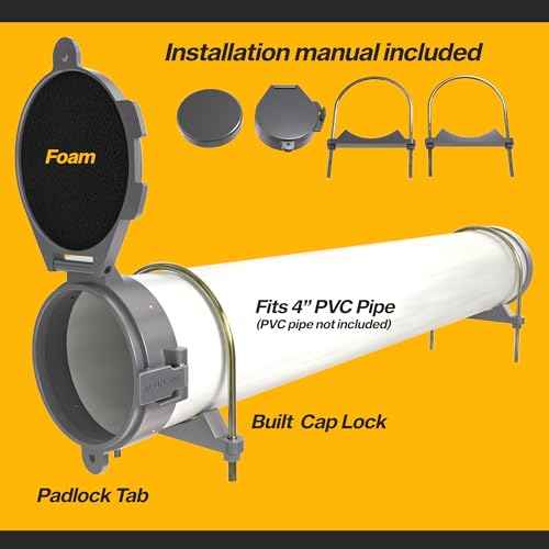 Conduit Carrier Kit Fit 4-Inch Diameter PVC Pipe - Durable and Versatile with Mounting Hardware Included, Spring-Loaded Latch, Secure and Stable Pipe Transport Solution (PVC Pipe Not Included)