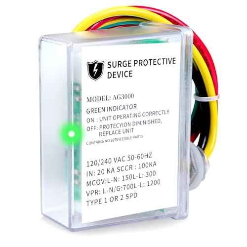 AG3000 HVAC Surge Protector 120/240V ? Universal Mini Split Surge Protective Device with TPMOV Technology, Type 4X Watertight Enclosure, LED Status Indicator, Comprehensive Surge Protection
