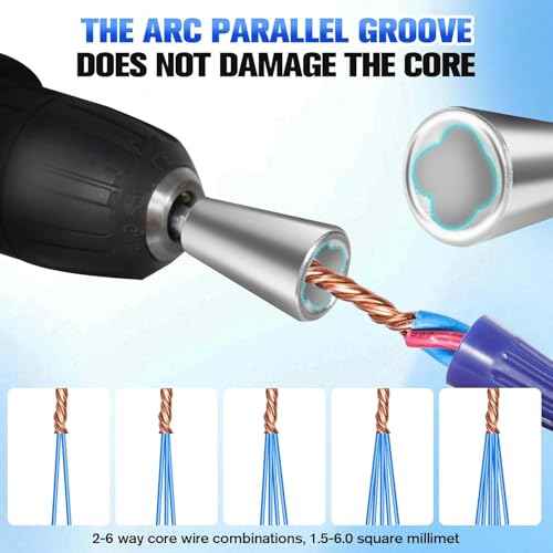 Wire Stripper Twister Tool for Drill, 35 in 1 New Wire Stripping for Drill 2025 Professional US Standard 14-12-10-8-6 Gauge Electricians Tools for Drill Wire Stripper and Twister Kit