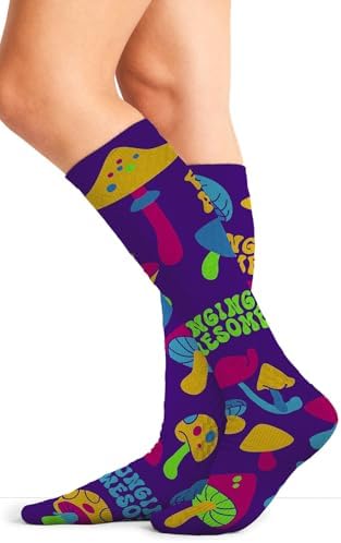 Cherokee Women's 10-15mmHg Compression Socks – Fun Print Knee Highs with Light Support, Soft Feel - PRINTSUPPORT