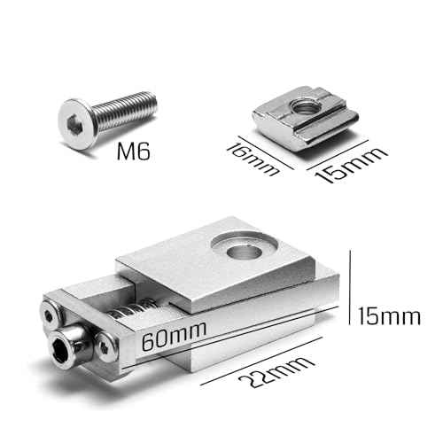 Genmitsu 4PCS Upgrade Aluminum Mini Vise Clamp Toe Clamp, for Woodworking & Metalworking Milling Project, Size 2.2" x 0.9" x 0.8" (56 x 22 x 21mm), Low Profile