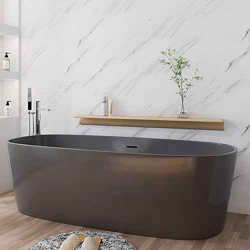 Livelynine Carrara White Marble Contact Paper Peel and Stick Countertops for Kitchen Decorations White Marble Wallpaper Self Adhesive Countertop Covering Bathroom Walls Counter Top Vinyl 15.8x78.8